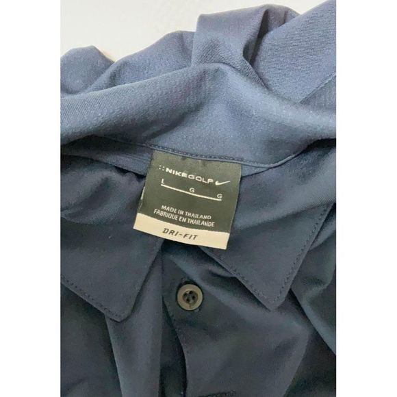 LARGE Nike Golf Polo Shirt dark blue Mens DriFit - Picture 6 of 6